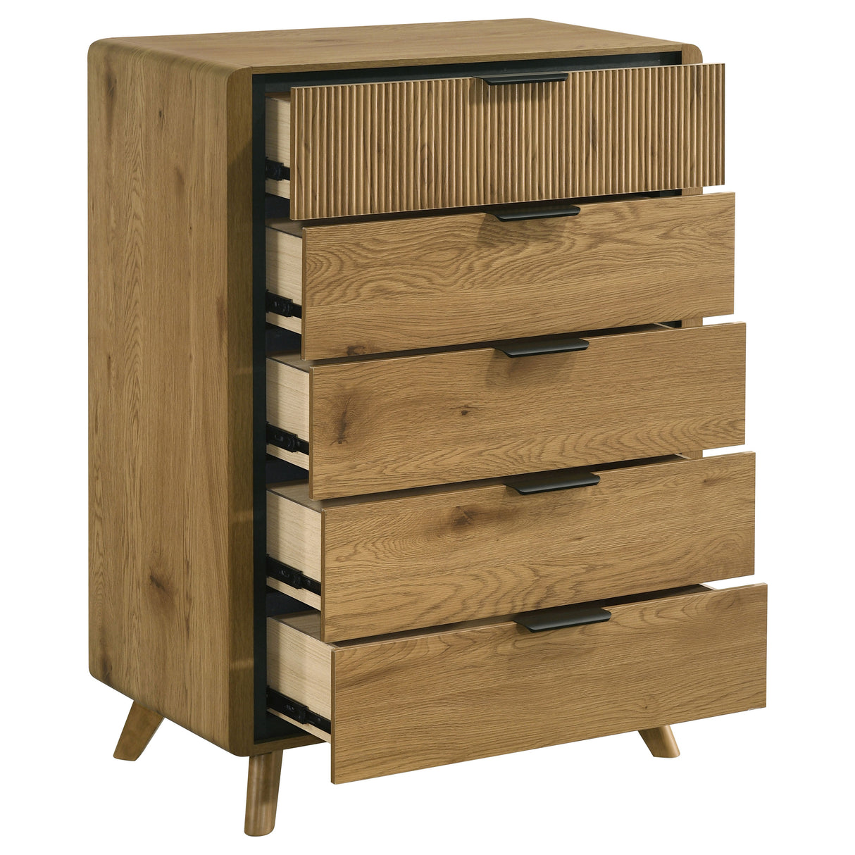 Bennett Light Oak 5-drawer Bedroom Chest of Drawers by Coaster at Eve Furniture