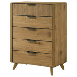 Bennett Light Oak 5-drawer Bedroom Chest of Drawers by Coaster at Eve Furniture