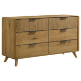 Bennett Light Oak 6-drawer Bedroom Dresser Cabinet by Coaster at Eve Furniture