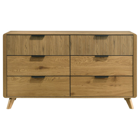 Bennett Light Oak 6-drawer Bedroom Dresser Cabinet by Coaster at Eve Furniture