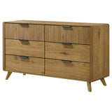 Bennett Light Oak 6-drawer Bedroom Dresser Cabinet by Coaster at Eve Furniture