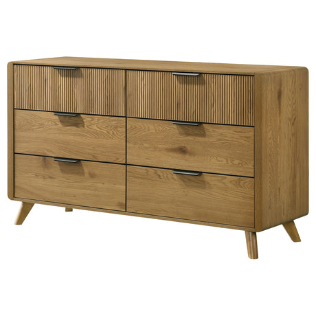 Bennett Light Oak 6-drawer Bedroom Dresser Cabinet by Coaster at Eve Furniture