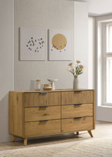 Bennett Light Oak 6-drawer Bedroom Dresser Cabinet by Coaster at Eve Furniture