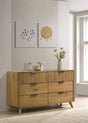 Bennett Light Oak 6-drawer Bedroom Dresser Cabinet by Coaster at Eve Furniture