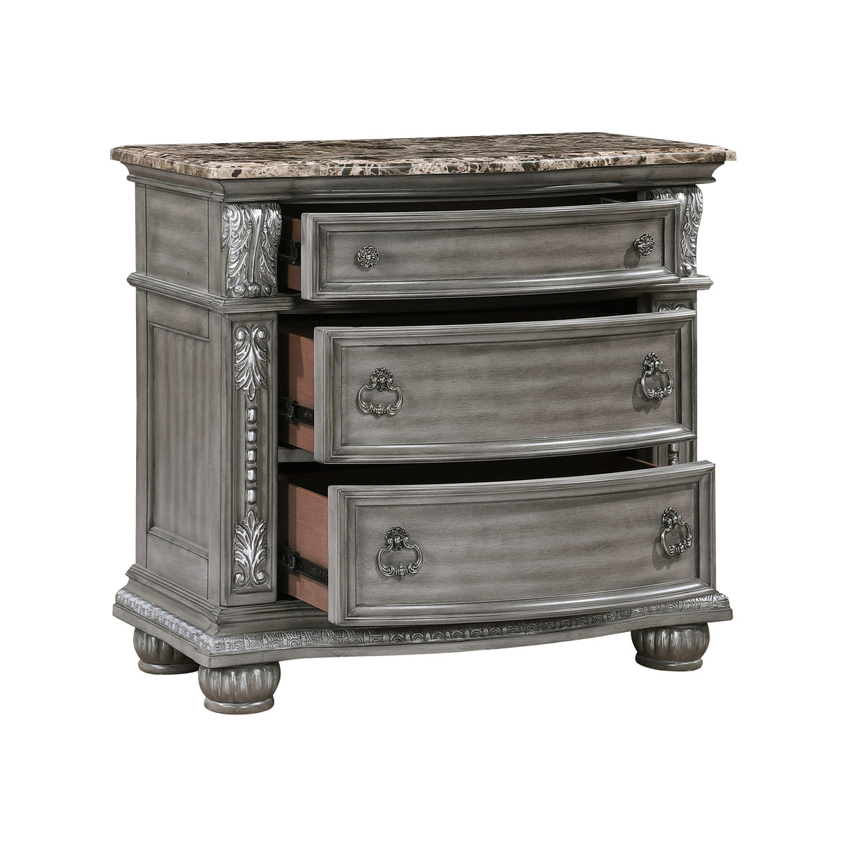 Bennington Gray Nightstand by Homelegance at Eve Furniture