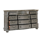 Bennington Gray Upholstered Sleigh Bedroom Set by Homelegance at Eve Furniture