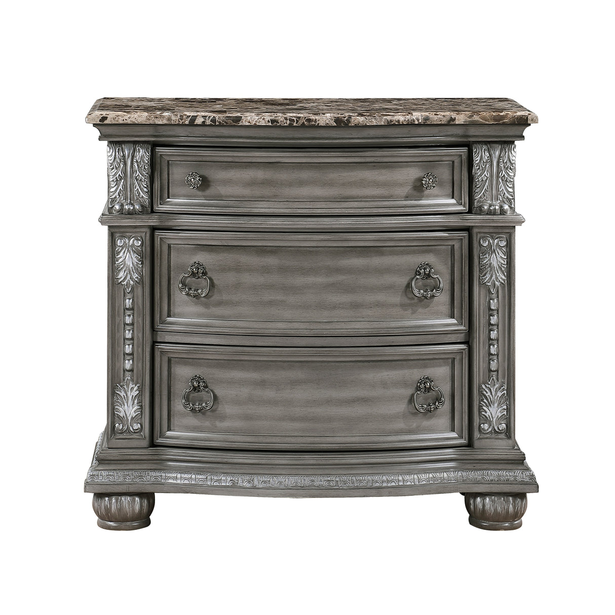 Bennington Gray Upholstered Sleigh Bedroom Set by Homelegance at Eve Furniture