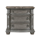 Bennington Gray Upholstered Sleigh Bedroom Set by Homelegance at Eve Furniture