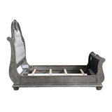 Bennington Gray Upholstered Sleigh Bedroom Set by Homelegance at Eve Furniture