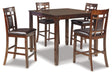 Bennox Counter Height Dining Table and 4 Bar Stools by Ashley at Eve Furniture