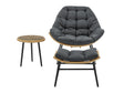 Benson 3-Piece Patio Rocking Chair with Ottoman and Table in Grey by Manhattan Comfort at Eve Furniture