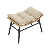 Benson 6-Piece Patio Rocking Chair Set with Ottomans and Tables in Cream by Manhattan Comfort at Eve Furniture