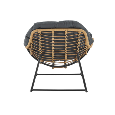 Benson 6-Piece Patio Rocking Chair Set with Ottomans and Tables in Grey by Manhattan Comfort at Eve Furniture