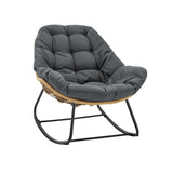 Benson 6-Piece Patio Rocking Chair Set with Ottomans and Tables in Grey by Manhattan Comfort at Eve Furniture