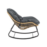 Benson 6-Piece Patio Rocking Chair Set with Ottomans and Tables in Grey by Manhattan Comfort at Eve Furniture