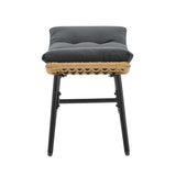 Benson 6-Piece Patio Rocking Chair Set with Ottomans and Tables in Grey by Manhattan Comfort at Eve Furniture