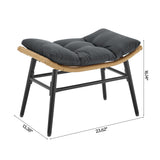 Benson 6-Piece Patio Rocking Chair Set with Ottomans and Tables in Grey by Manhattan Comfort at Eve Furniture