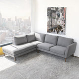 Benson Grey Fabric Sectional Sofa Left Facing Chaise by Ashcroft Furniture at Eve Furniture