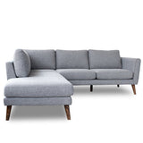 Benson Grey Fabric Sectional Sofa Left Facing Chaise by Ashcroft Furniture at Eve Furniture