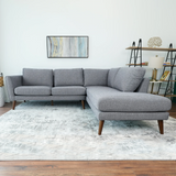 Benson Grey Fabric Sectional Sofa Right Facing Chaise by Ashcroft Furniture at Eve Furniture