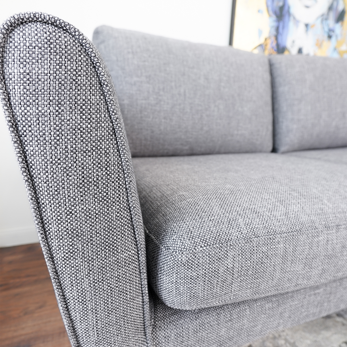 Benson Grey Fabric Sectional Sofa Right Facing Chaise by Ashcroft Imports at Eve Furniture
