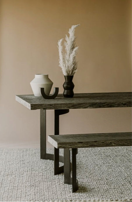 Bent Bench - Weathered Grey by Moe's Home at Eve Furniture