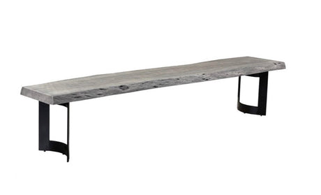 Bent Bench - Weathered Grey by Moe's Home at Eve Furniture