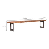 Bent Brown Large Bench by MOES at Eve Furniture