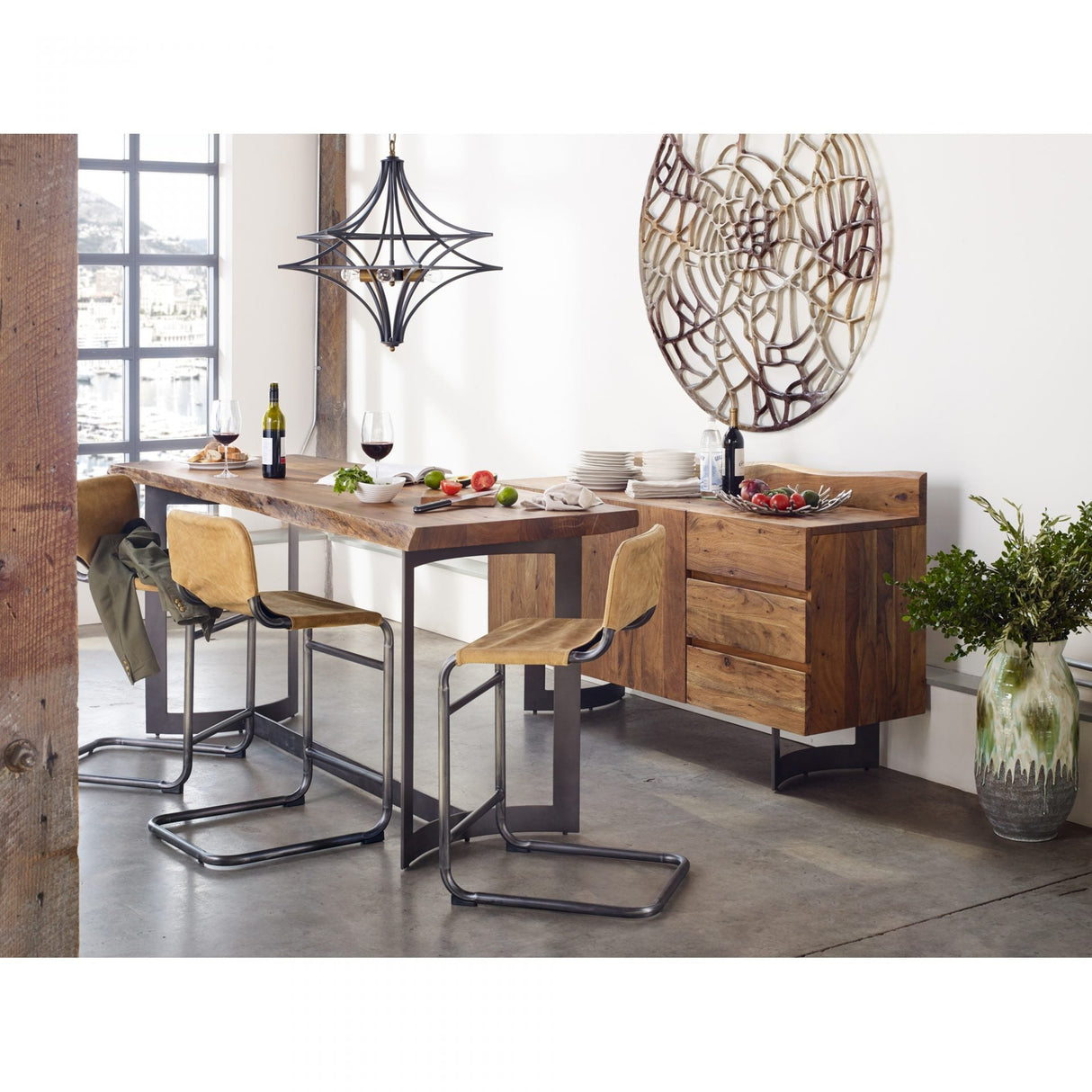Bent Counter Table - Brown by Moe's Home at Eve Furniture
