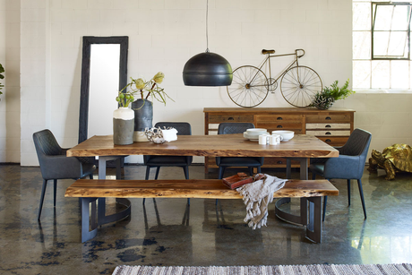 Bent Dining Table - Brown by Moe's Home at Eve Furniture