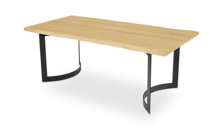 Bent Dining Table Extra Small Oak by Moe's Home at Eve Furniture