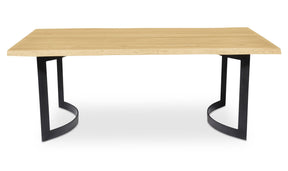 Bent Dining Table Extra Small Oak by Moe's Home at Eve Furniture