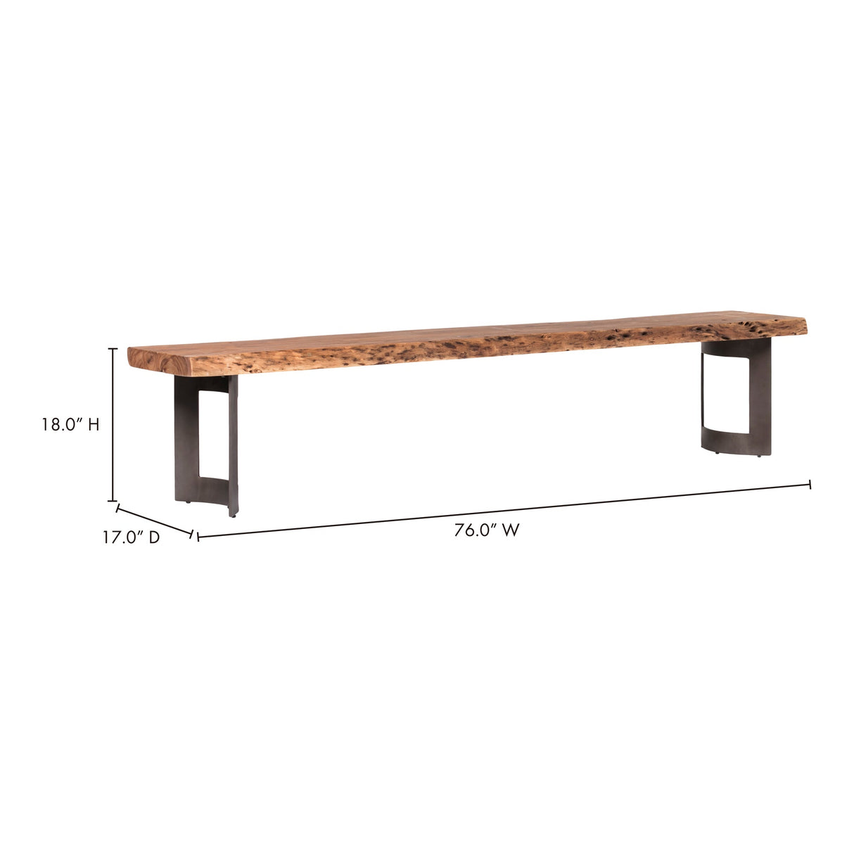 Bent Natural Extra Small Bench by MOES at Eve Furniture