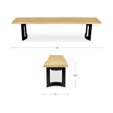 Bent Natural Oak Extra Small Bench by MOES at Eve Furniture