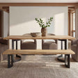 Bent Natural Oak Extra Small Bench by Moe's Home at Eve Furniture