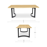 Bent Natural Oak Extra Small Dining Table by Moe's Home at Eve Furniture