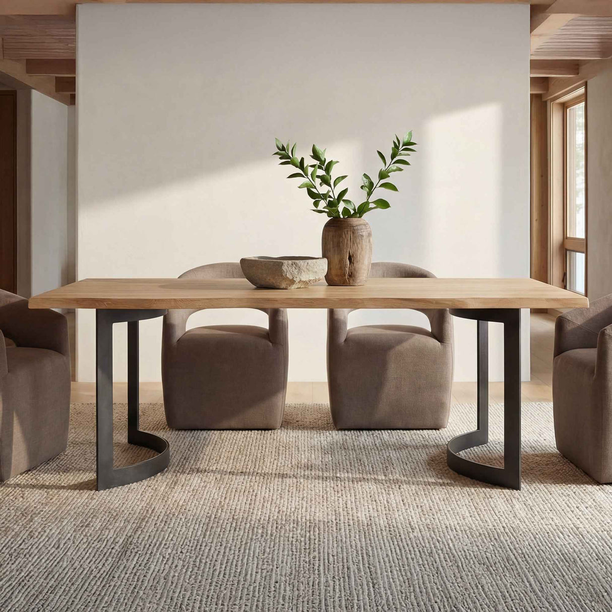 Bent Natural Oak Extra Small Dining Table