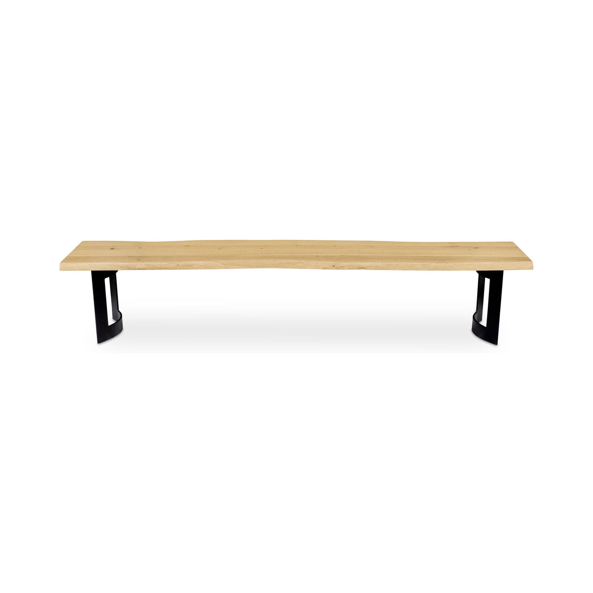Bent Natural Oak Small Bench by Moe's Home at Eve Furniture