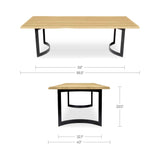 Bent Natural Oak Small Dining Table by Moe's Home at Eve Furniture