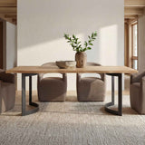 Bent Natural Oak Small Dining Table by Moe's Home at Eve Furniture