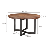 Bent Natural Round Dining Table by Moe's Home at Eve Furniture