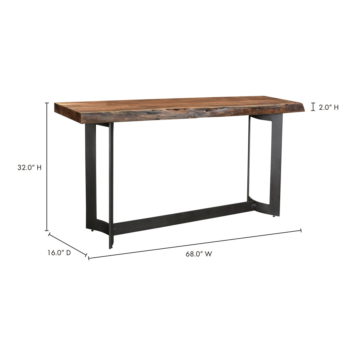 Bent Natural Table Console by MOES at Eve Furniture
