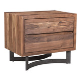 Bent Nightstand - Brown by Moe's Home at Eve Furniture