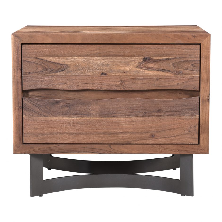 Bent Nightstand - Brown by Moe's Home at Eve Furniture