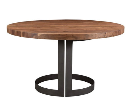 Bent Round Dining Table 54"- Brown by Moe's Home at Eve Furniture
