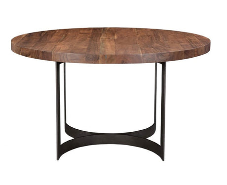 Bent Round Dining Table 54"- Brown by Moe's Home at Eve Furniture