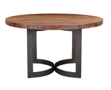 Bent Round Dining Table 54"- Brown by Moe's Home at Eve Furniture