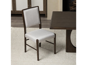 Bentley White/Brown Dining Chair (Set of 2) by Crestview at Eve Furniture