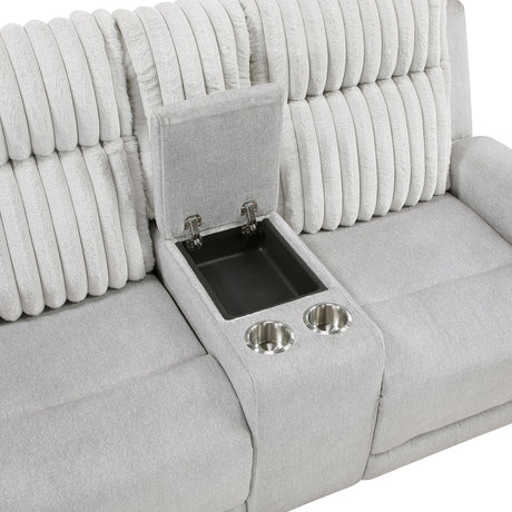 Benton Light Gray 2-Piece Double Reclining Set by Homelegance at Eve Furniture