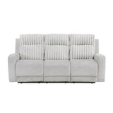 Benton Light Gray 2-Piece Double Reclining Set by Homelegance at Eve Furniture